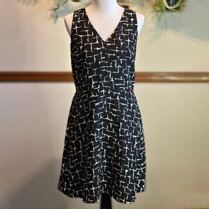 Abstract Print Sleeveless Summer Dress
